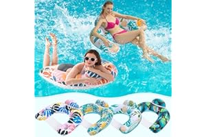 4 Pack Pool Floats Adult,OKSUWATER Pool Floaties for Adults with Two Cup Holders Inflatable Pool Floats Chairs, Lake Floats for Adults Toys Applies to Water Play Party