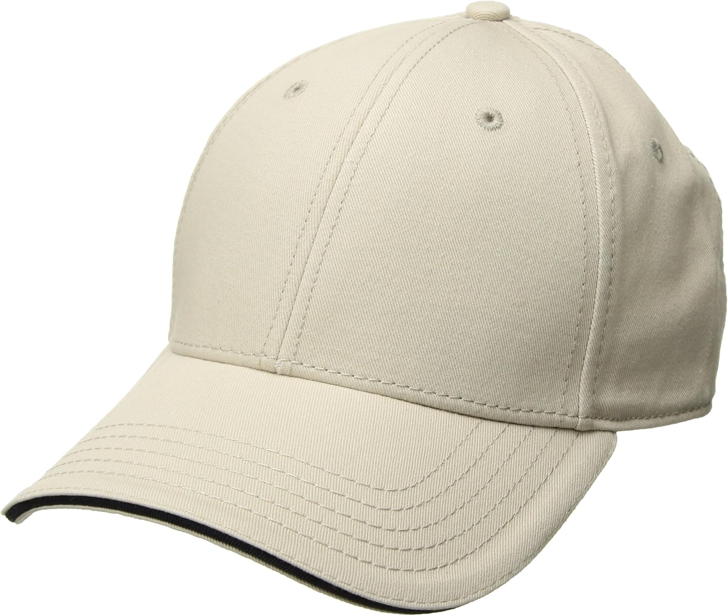 Dorfman Pacific Co. Men's Structured Twill Cap with Sandwich, Stone/Navy, One Size at  Men’s Clothing store