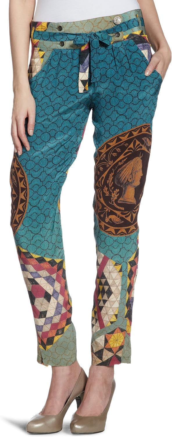 Desigual Women's Trousers LUA, Negro, EU M At Women's...
