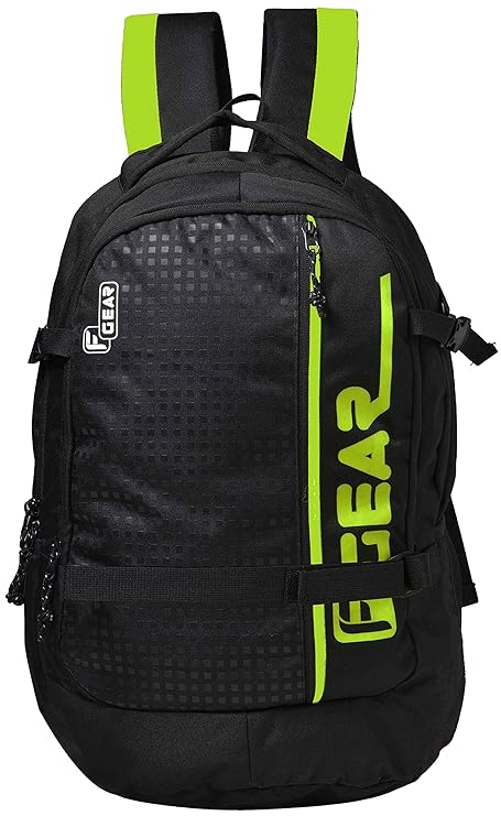 F Gear Boshida Laptop Backpack 31 Liters (Black, Green)