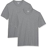 Amazon Essentials Men's Short-Sleeve V-Neck T-Shirts, Pack of 2