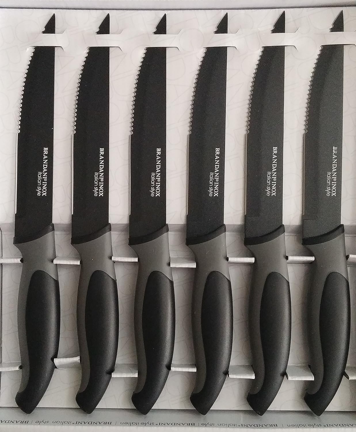 Amazon BRANDANI INOXイタリアスタイルノンスティックステンレス鋼ステーキナイフ セットof 6 Brandani