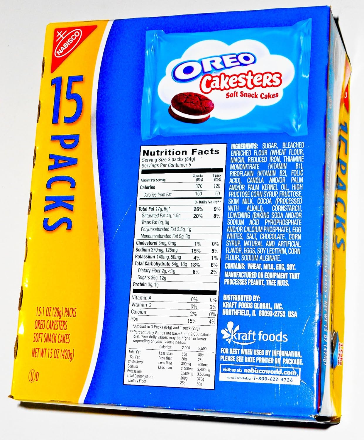 Oreo Cakesters Nutrition Label Besto Blog