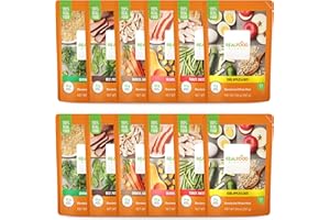 Real Food Blends Variety Pack - Pureed Food Meals for Tube Feeding with Protein, Vegetables & Fruits - 320–340 Calories Per Pouch for Lunch & Dinner - 9.4 oz (Pack of 12)