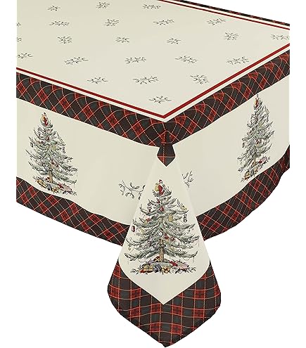 Mantel Antimanchas 100% Algodón Navidad Multicolor 140x140 Cm