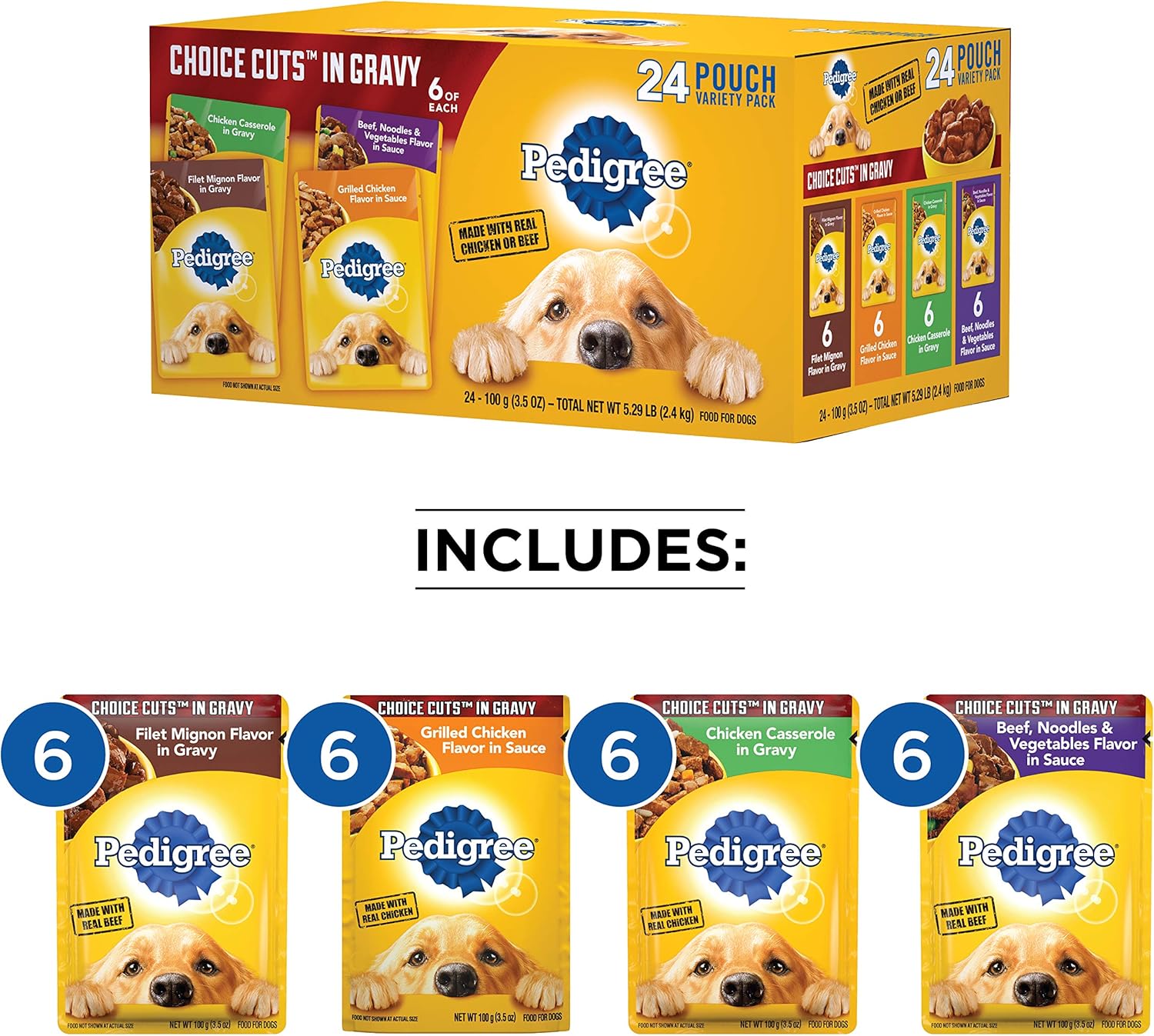 [Pedigree] 페디그리 강아지 성견 습식사료 Choice Cuts in Gravy