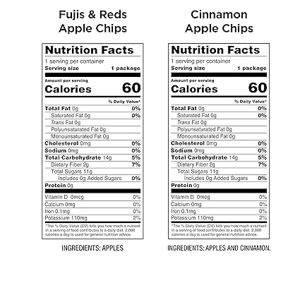 Amazon Com Bare Natural Apple Chips Snack Size Variety Pack Gluten Free Baked 0 53 Oz 24 Count Dried Fruits Grocery Gourmet Food