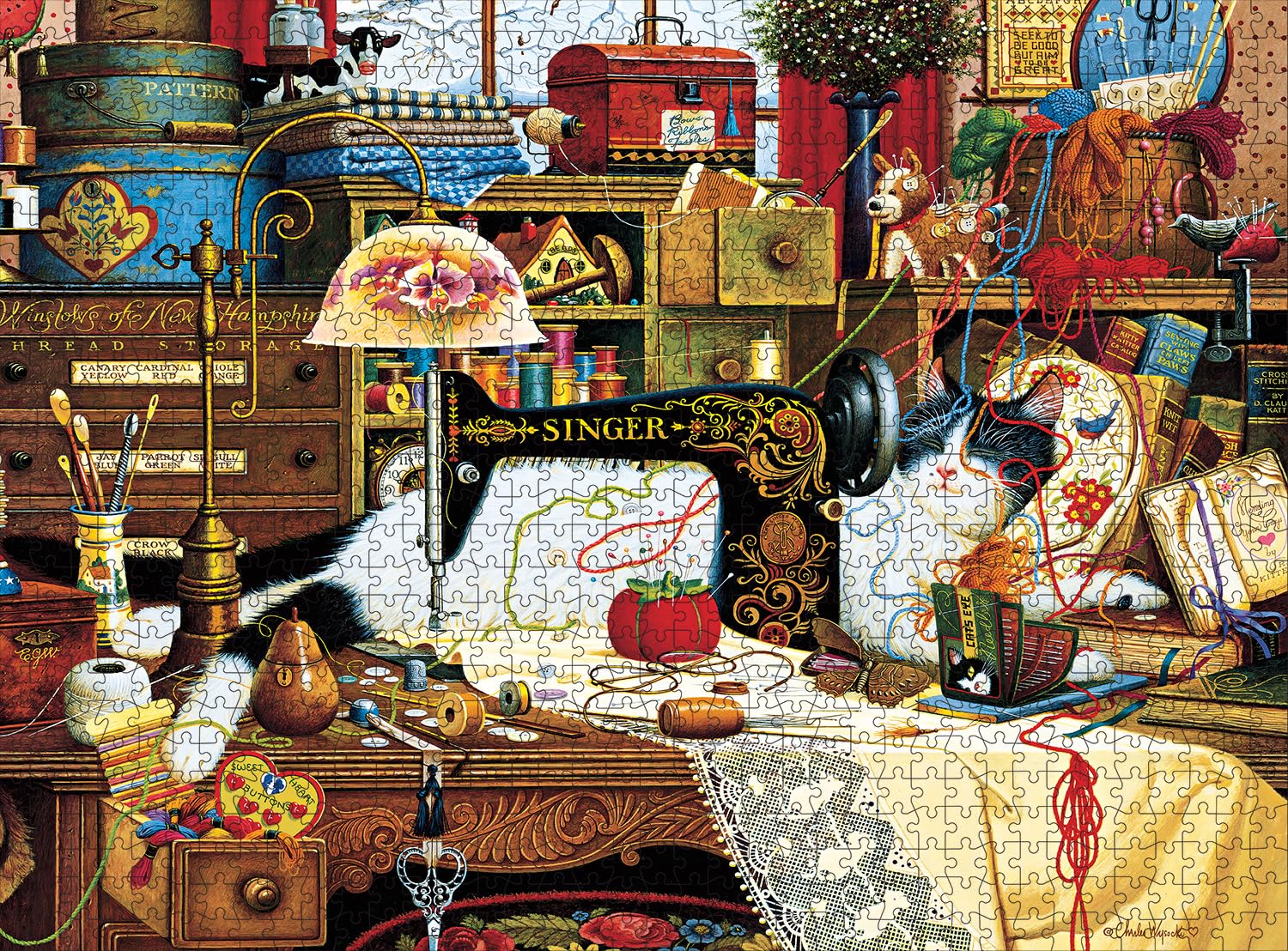 Buffalo Games - Charles Wysocki - Maggie The Messmaker - 1000 Piece Jigsaw Puzzle for Adults - Challenging Puzzle Perfect for Game Nights