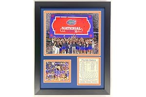LEGENDS NEVER DIE, INC. Florida Gators | 2024-2025 Men's College Basketball Champions | Collectible Basketball Memorabilia | Framed Picture and Photo Collage Gifts | (Podium, 12"x15", Framed)