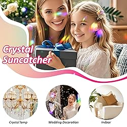 10pcs Crystal Sun Catcher, 38mm Hanging Clear