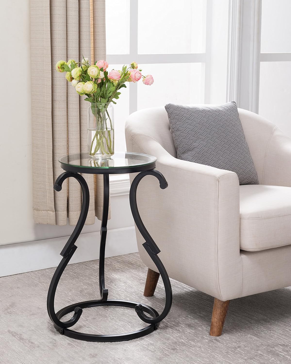 Best Black Glass End Table 25 In