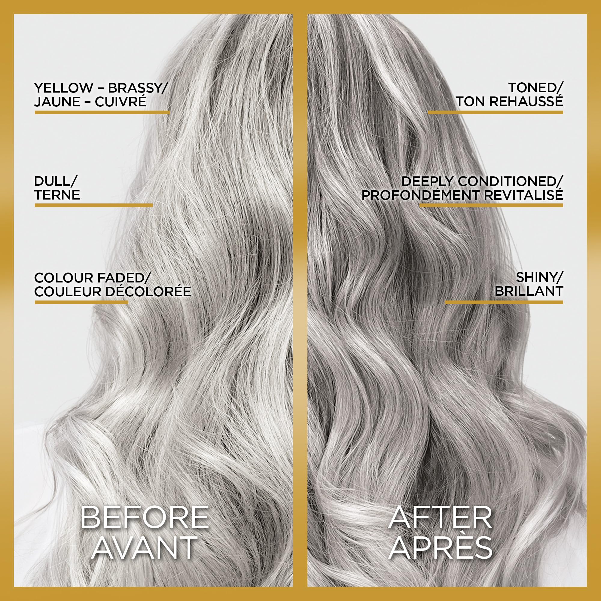 L'Oreal Paris Le Color Gloss One Step In-Shower Toning Hair Gloss, Neutralizes Brass, Conditions & Boosts Shine, Silver, 4 Ounce