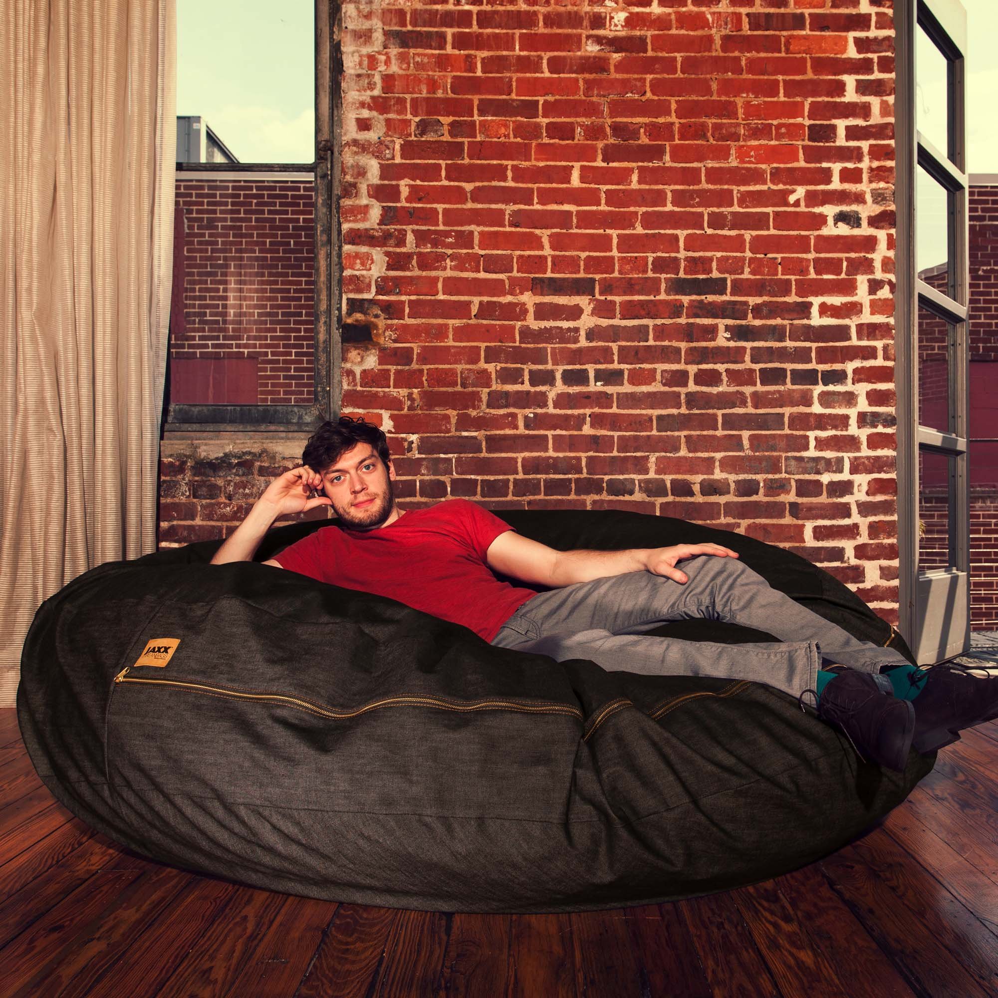 Jaxx 6 Foot Cocoon Large Bean Bag Chair for