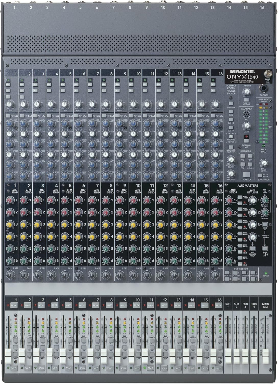 Mackie Onyx 1640 16 Ch 4 Bus Premium Small Format Mixer Amazon Ca Musical Instruments Stage Studio