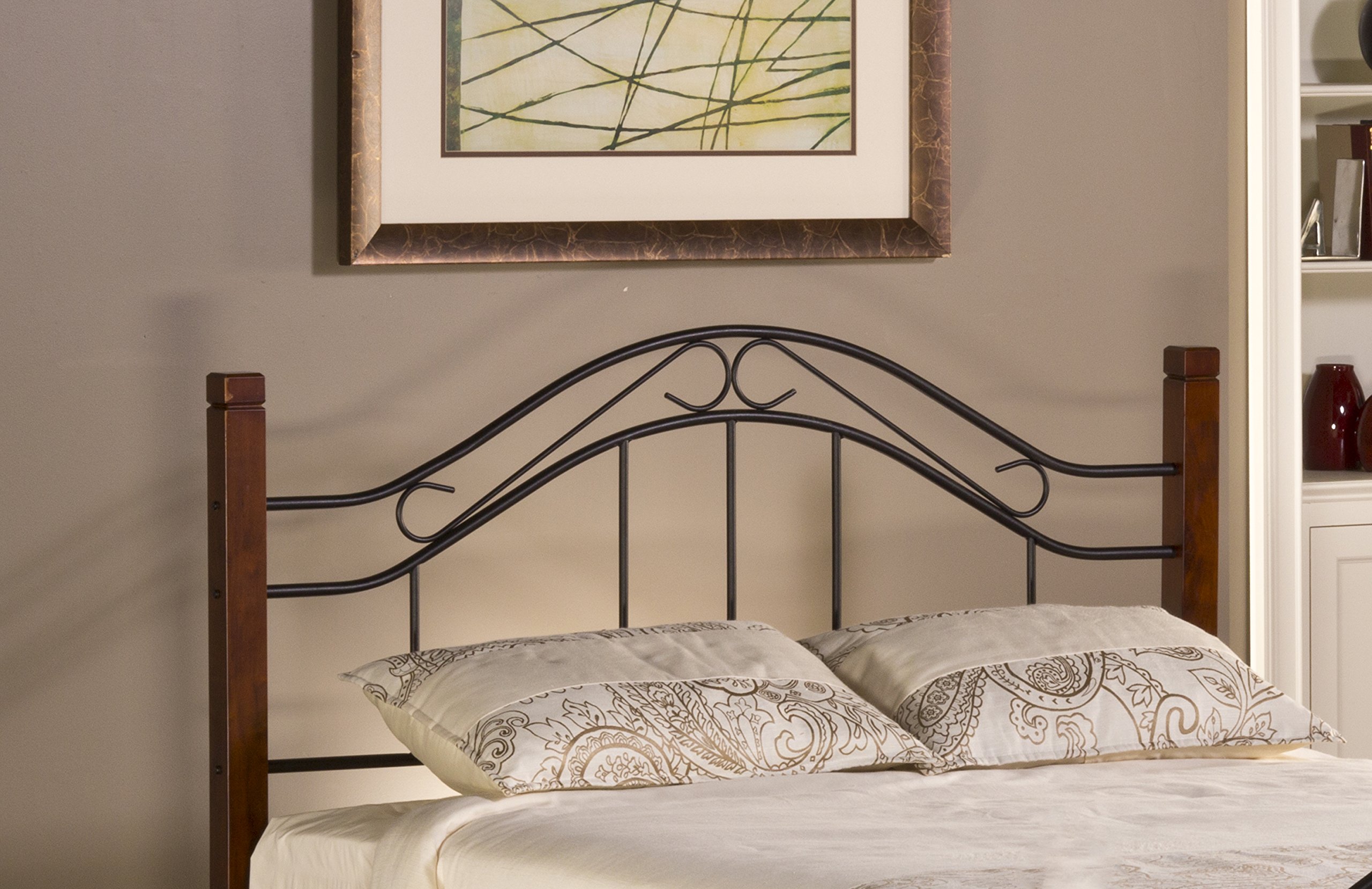 Photo 1 of **JUST WOODEN POSTS** Hillsdale Furniture Matson Headboard, Full/Queen, Cherry/Black