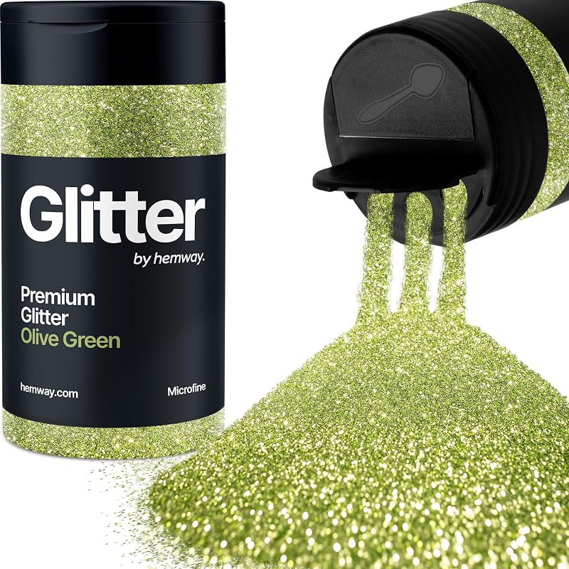 Hemway Olive Green Glitter Shaker 130g Microfine Resin Epoxy Crafts