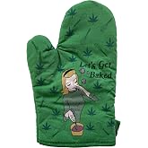 Let's Get Baked Oven Mitt Funny Marijuana Weed 420 High Kitchen Glove | Funny Graphic Kitchenwear, 420 , Cool, Heat Protection, Novelty Cookware