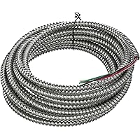 Woods 68582621 25 ft. 14-3 Solid CU Armorlite Metal-Clad Cable ...