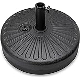 Best Choice Products Fillable Umbrella Base Stand Round Sunburst Plastic Patio Umbrella Base Stand, Pole Holder for Outdoor, Lawn w/ 55lbs Weight Capacity, Adjustment Knob