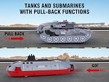Crelloci 18 PCS Army Toy Submarine Tank Helicopter Playset Boys Age 3-12 view 4