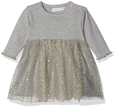 NAME IT Baby-Mädchen Kleid Nbfranita Ls Tulle Dress