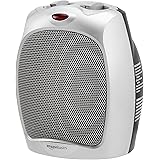 Amazon Basics 1500W Ceramic Personal Heater with Adjustable Thermostat, Silver