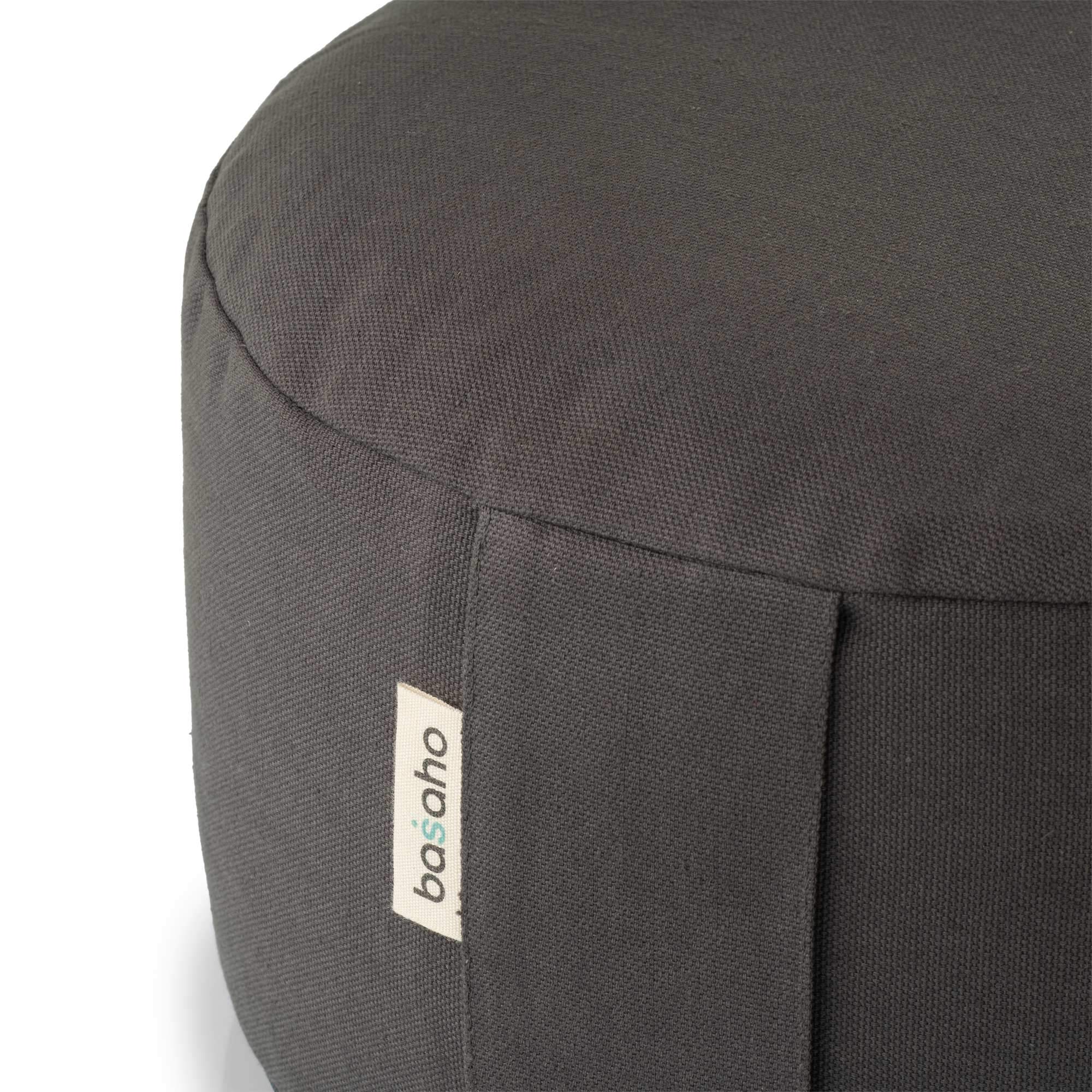 Basaho Meditation Cushion | WHEEL Zafu Meditation Cushion with Removable Washable Cover | Certified Organic Cotton Meditation Cushions | Buckwheat Hulls Cushion Meditation Pillow (Natural) - Image 3