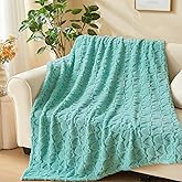 NEWCOSPLAY Super Soft Throw Blanket Sage Green Love Premium Silky Flannel Fleece 3D Heart Checkered Lightweight Bed Blanket All Season Use (Sage Green Love, Throw(50"x70"))