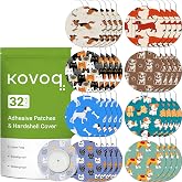 32 Pack KOVOQ Libre 3 &amp; Plus Sensor Covers Waterproof (Dogs &amp; Cats) | Freestyle Libre 3 Cover Patches with Hardshell, Reduce Compression Lows Shockproof Breathable &amp; Sweatproof Up to 14 Days