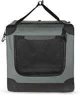 Amazon Basics 4-Doors Portable Soft-Sided Folding Travel Crate Grey L 91 cm view 5