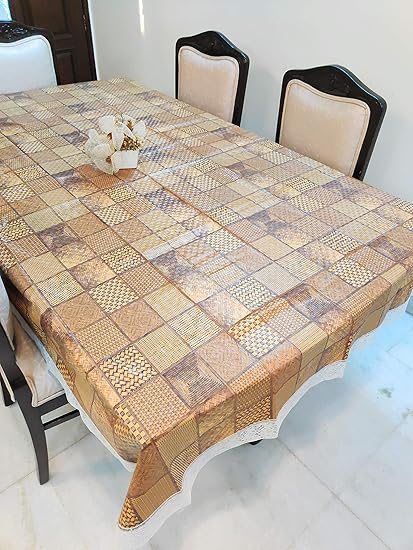 CASA-NEST Thick PVC Printed Dining Table Cover, 4 Seater Size-40x60 inch, Waterproof Easy to