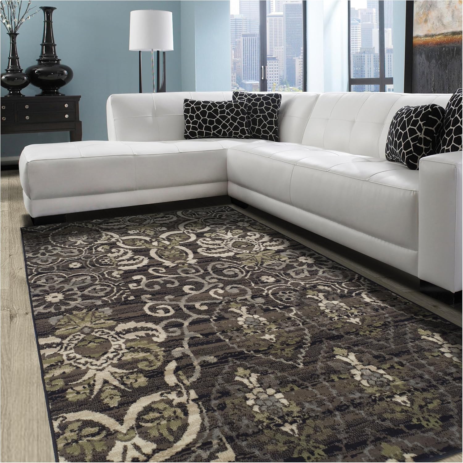 Superior Caldwell Collection Area Rug, 8mm Pile Height with Jute