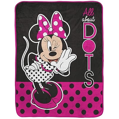 Buy Disney Minnie Mouse Dots Are The New Black Raschel Throw Blanket Measures 43 5 X 55 Inches Kids Bedding Fade Resistant Super Soft Official Disney Product Online In Indonesia B081j759p9