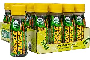 Pickle Juice Sports Drink Shots, Extra Strength - Relieves Cramps Immediately - Electrolyte Pickle Juice Shots for Day & Night Time Leg Cramp Relief - 2.4 oz, 24 Pack