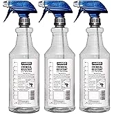 HARRIS Chemically Resistant Professional Empty Spray Bottles, 32oz (3-Pack), for Cleaning Solutions and Water