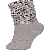 Kamo Fitness Cozy 3-Pair Pack - Scrunch Long Crew Socks for Women, Soft & Breathable Boot and Slouch Socks, Size 5-9