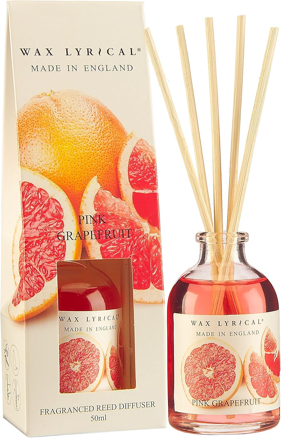 Wax Lyrical Made in England Reed Diffuser, Pink Grapefruit Amazon.co