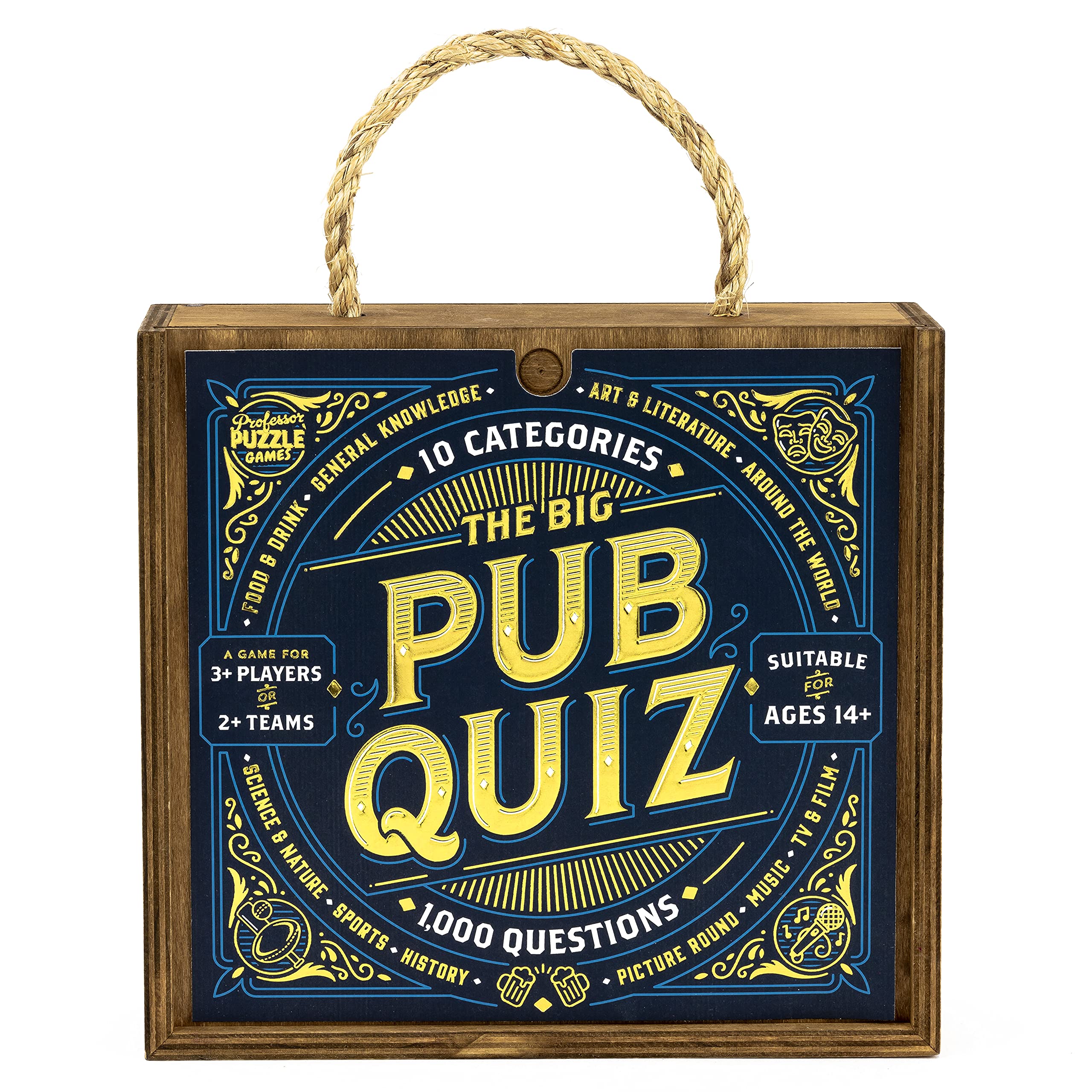 Photo 1 of Professor PUZZLE The Big Pub Quiz The 1000 question Ultimate Quiz Game with All 10 Classic Categories. Updated 2021!