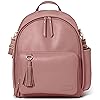 Image 1 - Skip Hop Diaper Bag Backpack: Greenwich Multi-Function Baby Travel Bag with Changing Pad and Stroller Straps, Vegan Leather, Dusty Rose