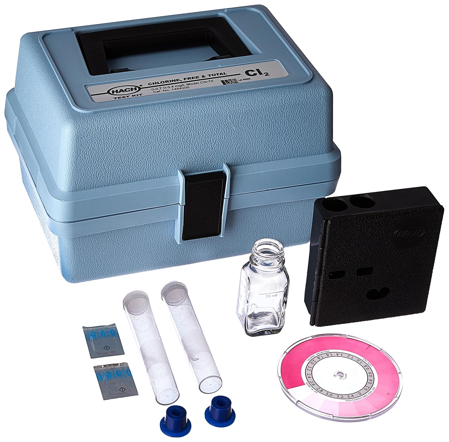 Hach 1454200 Chlorine (Free and Total) Test Kit, Model CN70 General