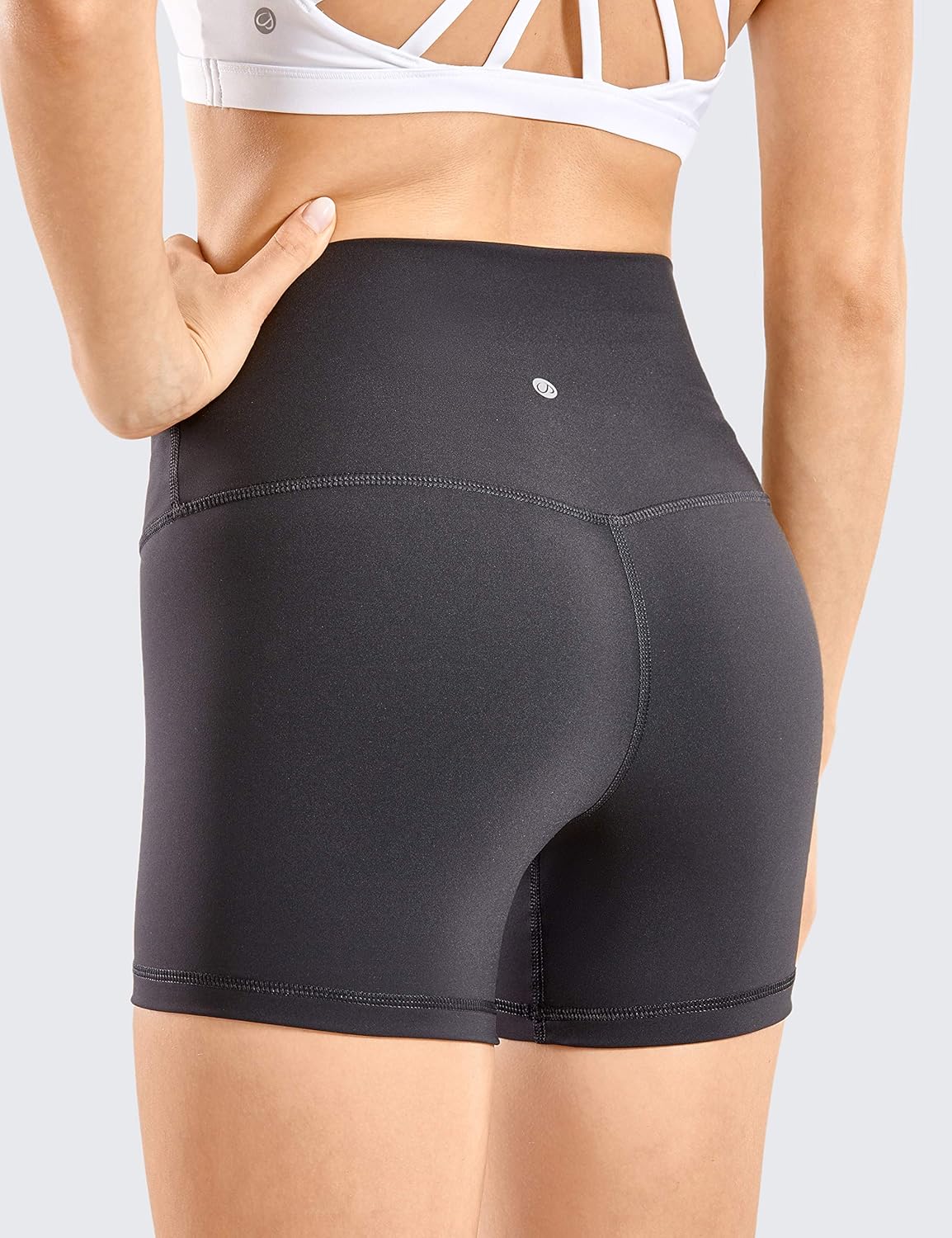 CRZ YOGA Women's Naked Feeling Biker Shorts High Waist Yoga Shorts Workout Running -3 Inches/ 4 Inches: Clothing