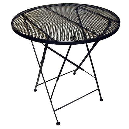 Pangaea Folding Patio Table With Mesh Iron Top Amazon Co Uk