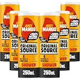 Original Source Mango Shower Gel, 100 Percent Natural Fragrance, Vegan, Cruelty Free, Paraben Free, Bulk Buy, Pack of 6 x 250 ml