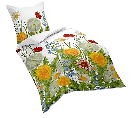 Fleuresse Mako-Satin-Bettwäsche, bunt, 155 x 220 cm