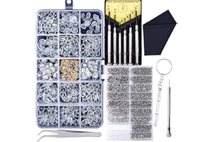 JANYUN Upgrade Version Eyeglass Repair Kit,1500 Pcs More Complete Glasses Screws Kit and Nose Pads with 6 Pcs Screwdrivers and 3 Pcs Tools for Glasses, Eyeglasses and Sunglasses Repair