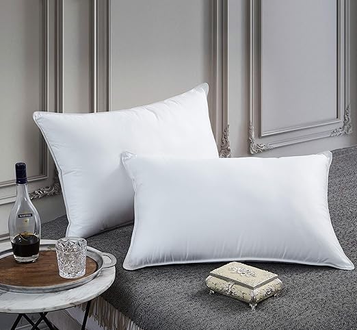 Amazon Com Egyptian Bedding Goose Down Pillow 1200 Thread Count