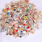SANNIX 350PCS Gold Enamel Charms for DIY Jewelry Making Bulk Pendant Set view 3