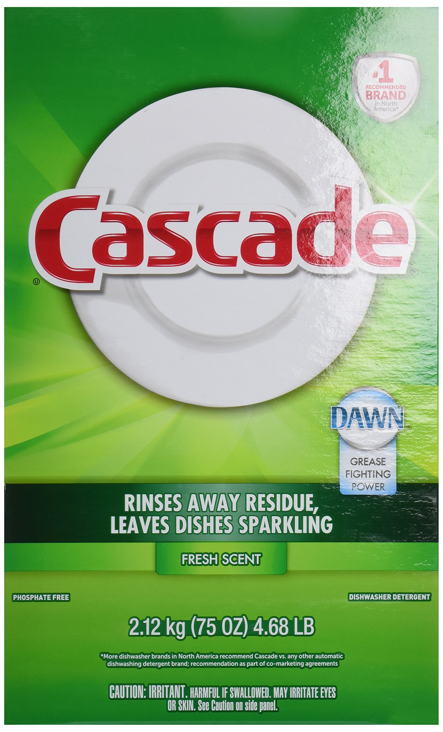 Cascade Fresh Scent Powder Dishwasher Detergent, 75 Ounce 7 Per Case