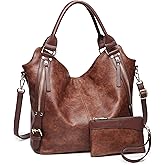 Women Tote Bag Handbags PU Leather Fashion Hobo Shoulder Bags with Adjustable Shoulder Strap