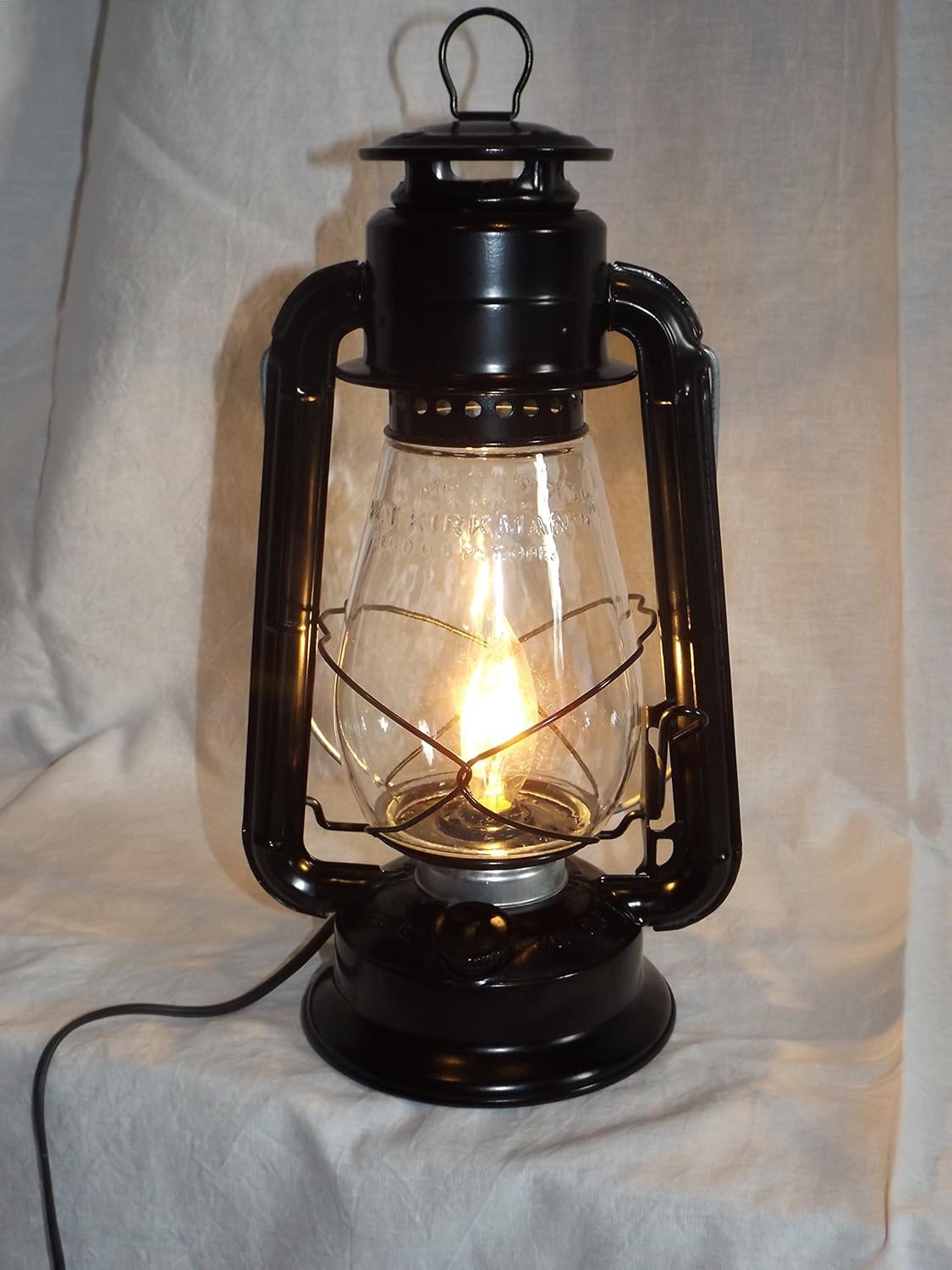Dietz Junior 'Vintage Style' Electric Lantern Table Lamp Black